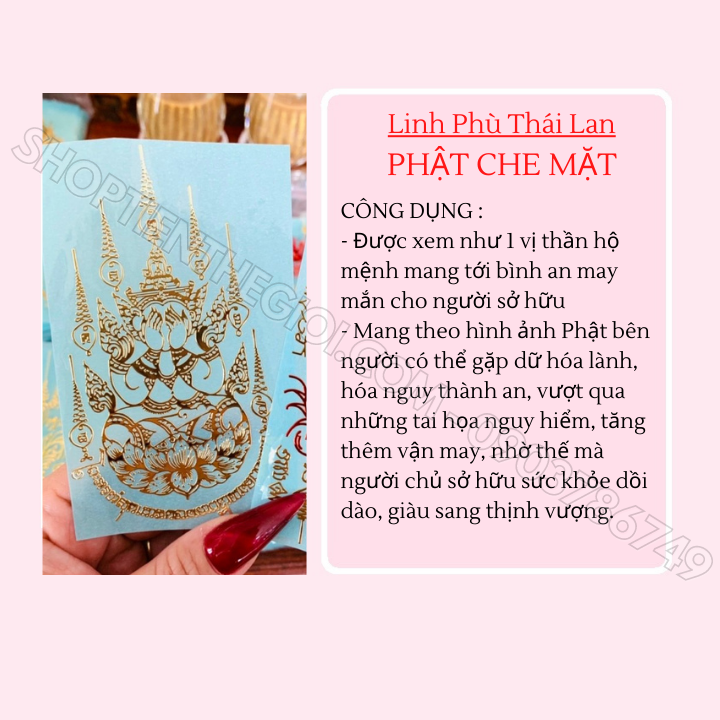 LINH PHÙ THÁI - PHẬT CHE MẶT - SP005575